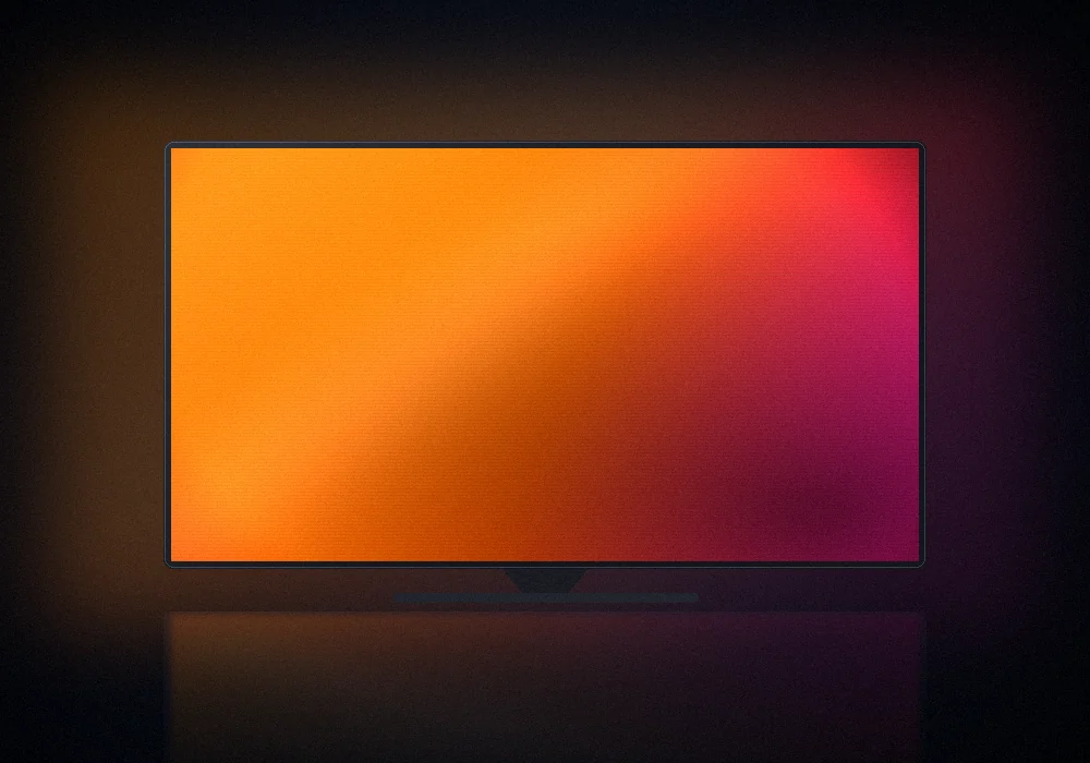 Sehr großer Fernseher an einer Wohnzimmerwand